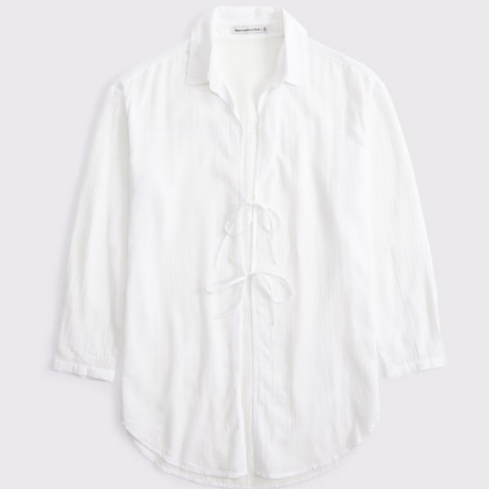 Women's Tie Front Dress Cover-up XS